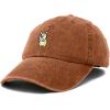 imageDALIX Leaping Corgi Embroidered Cap Cotton Baseball Hat Nautical WomensWashed Orange