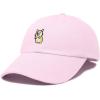 imageDALIX Leaping Corgi Embroidered Cap Cotton Baseball Hat Nautical WomensWashed Pink