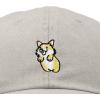 imageDALIX Leaping Corgi Embroidered Cap Cotton Baseball Hat Nautical WomensWashed Stone White