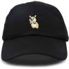 imageDALIX Leaping Corgi Embroidered Cap Cotton Baseball Hat Nautical WomensBlack