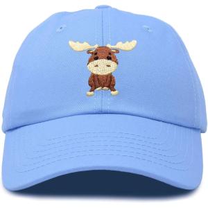 imageDALIX Cute Moose Hat Baseball CapLight Blue
