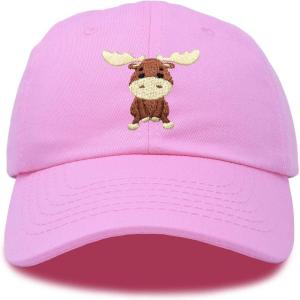 imageDALIX Cute Moose Hat Baseball CapLight Pink