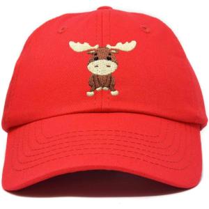 imageDALIX Cute Moose Hat Baseball CapRed