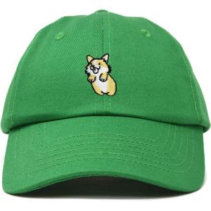 imageDALIX Leaping Corgi Embroidered Cap Cotton Baseball Hat Nautical WomensKelly Green