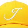 imageDALIX Initial Hat Letter J Womens Baseball Cap Monogram Cursive EmbroiderGold