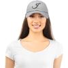 imageDALIX Initial Hat Letter J Womens Baseball Cap Monogram Cursive EmbroiderGray