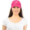 imageDALIX Initial Hat Letter J Womens Baseball Cap Monogram Cursive EmbroiderHot Pink