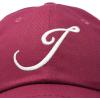 imageDALIX Initial Hat Letter J Womens Baseball Cap Monogram Cursive EmbroiderMaroon