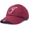 imageDALIX Initial Hat Letter J Womens Baseball Cap Monogram Cursive EmbroiderMaroon