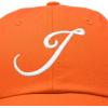 imageDALIX Initial Hat Letter J Womens Baseball Cap Monogram Cursive EmbroiderOrange