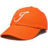 imageDALIX Initial Hat Letter J Womens Baseball Cap Monogram Cursive EmbroiderOrange