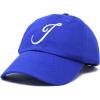 imageDALIX Initial Hat Letter J Womens Baseball Cap Monogram Cursive EmbroiderRoyal Blue