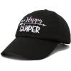 imageDALIX Womens Happy Camper Hat Soft Cotton Camping CapsBlack  Pink