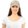 imageDALIX Womens Happy Camper Hat Soft Cotton Camping CapsKhaki  Teal