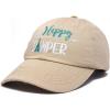 imageDALIX Womens Happy Camper Hat Soft Cotton Camping CapsKhaki  Teal