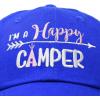 imageDALIX Womens Happy Camper Hat Soft Cotton Camping CapsRoyal Blue  Pink