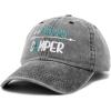 imageDALIX Womens Happy Camper Hat Soft Cotton Camping CapsWashed Black  Teal