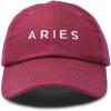 imageDALIX Aries Dad Hat Embroidered Zodiac Astrology Cotton Baseball CapMaroon