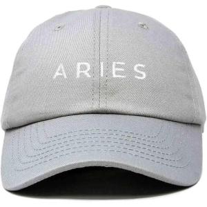 imageDALIX Aries Dad Hat Embroidered Zodiac Astrology Cotton Baseball CapGray
