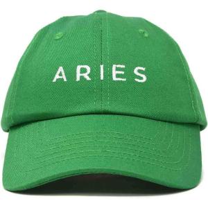 imageDALIX Aries Dad Hat Embroidered Zodiac Astrology Cotton Baseball CapKelly Green