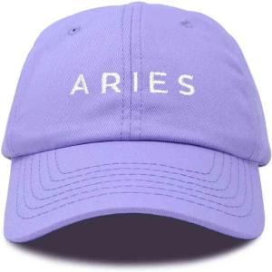 imageDALIX Aries Dad Hat Embroidered Zodiac Astrology Cotton Baseball CapLavender