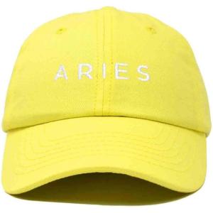 imageDALIX Aries Dad Hat Embroidered Zodiac Astrology Cotton Baseball CapYellow