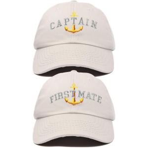 imageMatching Captain and First Mate Hat Set Embroidered Ball CapBeige
