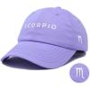 imageDALIX Scorpio Dad Hat Embroidered Zodiac Astrology Cotton Baseball CapLavender
