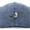 imageDALIX Seagull Embroidered Cap Cotton Baseball Hat Bird WomensWashed Navy Blue