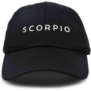 imageDALIX Scorpio Dad Hat Embroidered Zodiac Astrology Cotton Baseball CapBlack