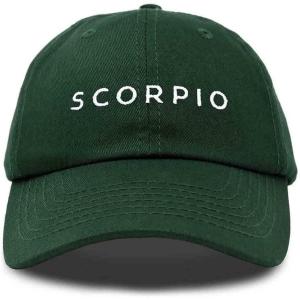 imageDALIX Scorpio Dad Hat Embroidered Zodiac Astrology Cotton Baseball CapDark Green