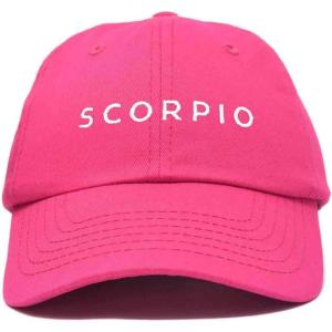 imageDALIX Scorpio Dad Hat Embroidered Zodiac Astrology Cotton Baseball CapHot Pink