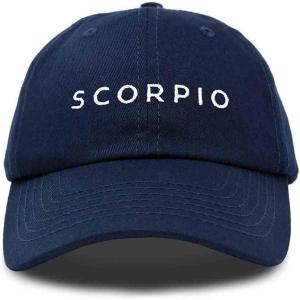 imageDALIX Scorpio Dad Hat Embroidered Zodiac Astrology Cotton Baseball CapNavy Blue