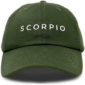 imageDALIX Scorpio Dad Hat Embroidered Zodiac Astrology Cotton Baseball CapOlive