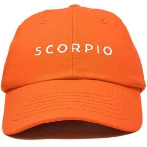 imageDALIX Scorpio Dad Hat Embroidered Zodiac Astrology Cotton Baseball CapOrange