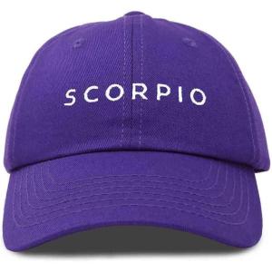 imageDALIX Scorpio Dad Hat Embroidered Zodiac Astrology Cotton Baseball CapPurple