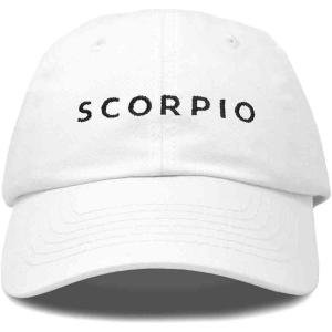 imageDALIX Scorpio Dad Hat Embroidered Zodiac Astrology Cotton Baseball CapWhite