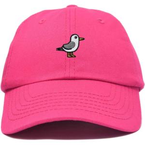 imageDALIX Seagull Embroidered Cap Cotton Baseball Hat Bird WomensHot Pink