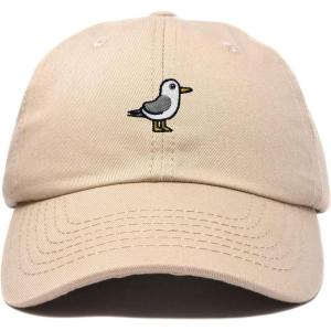 imageDALIX Seagull Embroidered Cap Cotton Baseball Hat Bird WomensKhaki