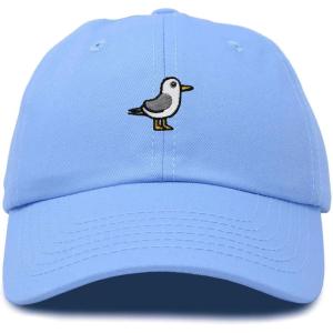 imageDALIX Seagull Embroidered Cap Cotton Baseball Hat Bird WomensLight Blue