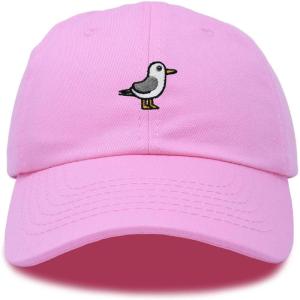 imageDALIX Seagull Embroidered Cap Cotton Baseball Hat Bird WomensLight Pink