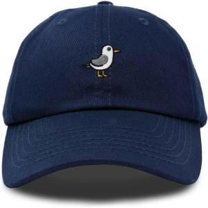 imageDALIX Seagull Embroidered Cap Cotton Baseball Hat Bird WomensNavy Blue