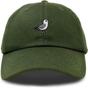 imageDALIX Seagull Embroidered Cap Cotton Baseball Hat Bird WomensOlive
