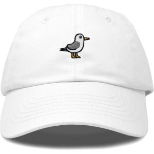 imageDALIX Seagull Embroidered Cap Cotton Baseball Hat Bird WomensWhite