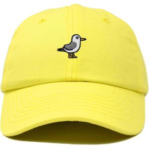 imageDALIX Seagull Embroidered Cap Cotton Baseball Hat Bird WomensYellow