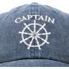 imageDALIX Captain Hat Sailing Baseball Cap Navy Gift Boating Men Women VintageNavy Blue