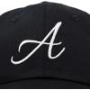 imageDALIX Initial Hat Letter A Womens Baseball Cap Monogram Cursive EmbroiderBlack