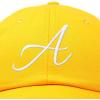 imageDALIX Initial Hat Letter A Womens Baseball Cap Monogram Cursive EmbroiderGold