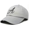 imageDALIX Initial Hat Letter A Womens Baseball Cap Monogram Cursive EmbroiderGray