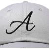 imageDALIX Initial Hat Letter A Womens Baseball Cap Monogram Cursive EmbroiderGray